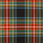 Stewart Black Ancient 16oz Tartan Fabric By The Metre